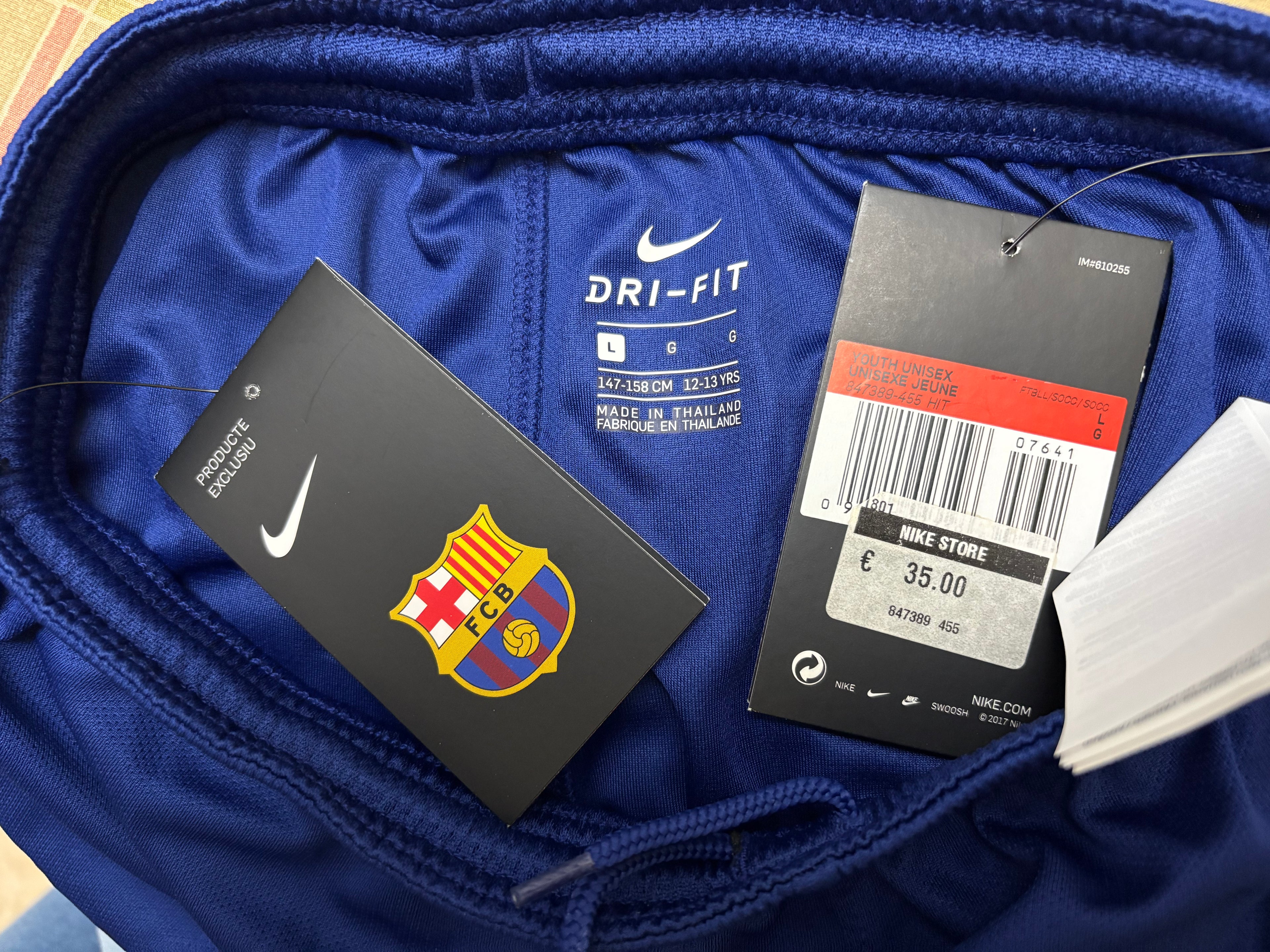 Shorts local FC Barcelona (PARA NIÑOS)