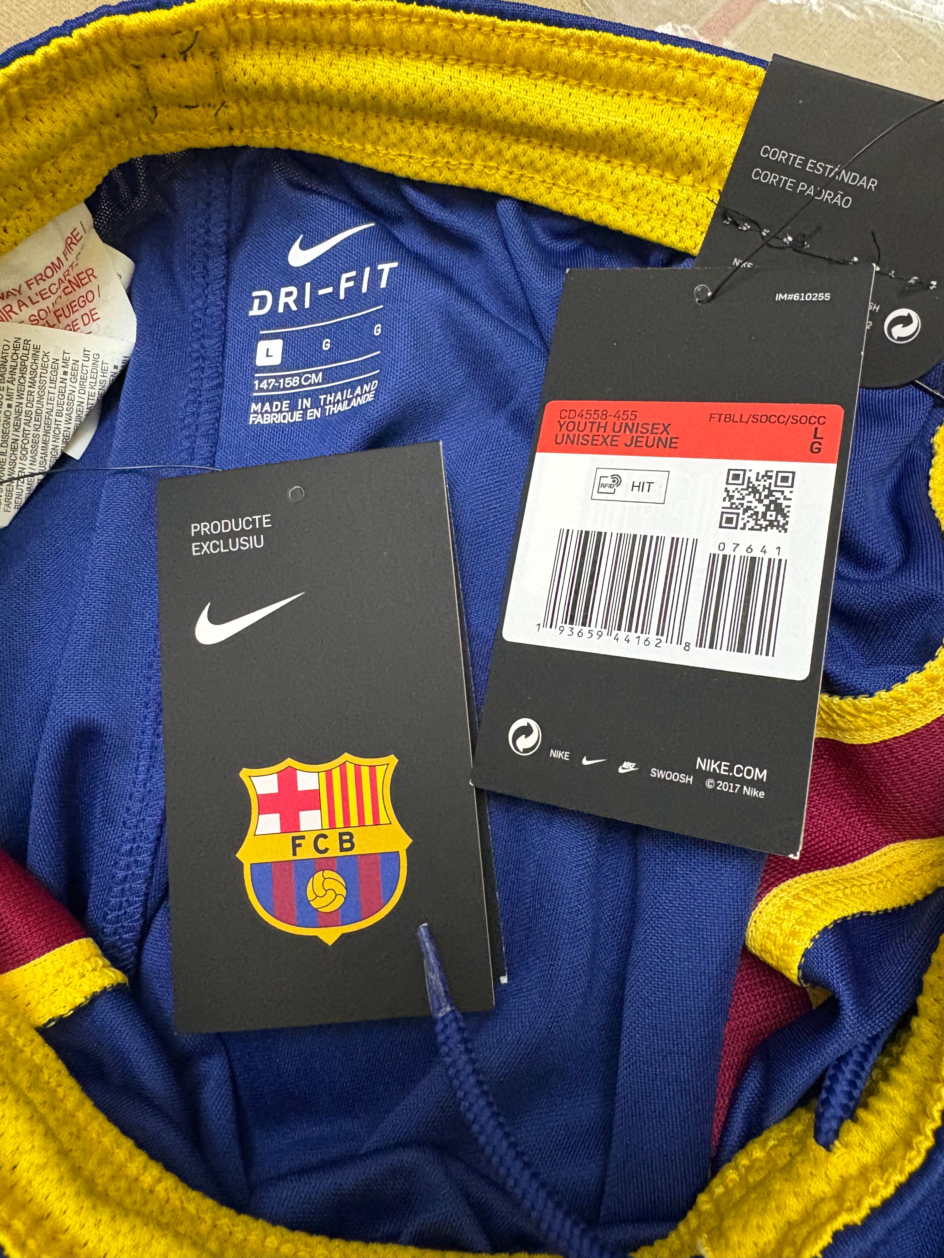 Shorts local FC Barcelona (PARA NIÑOS)