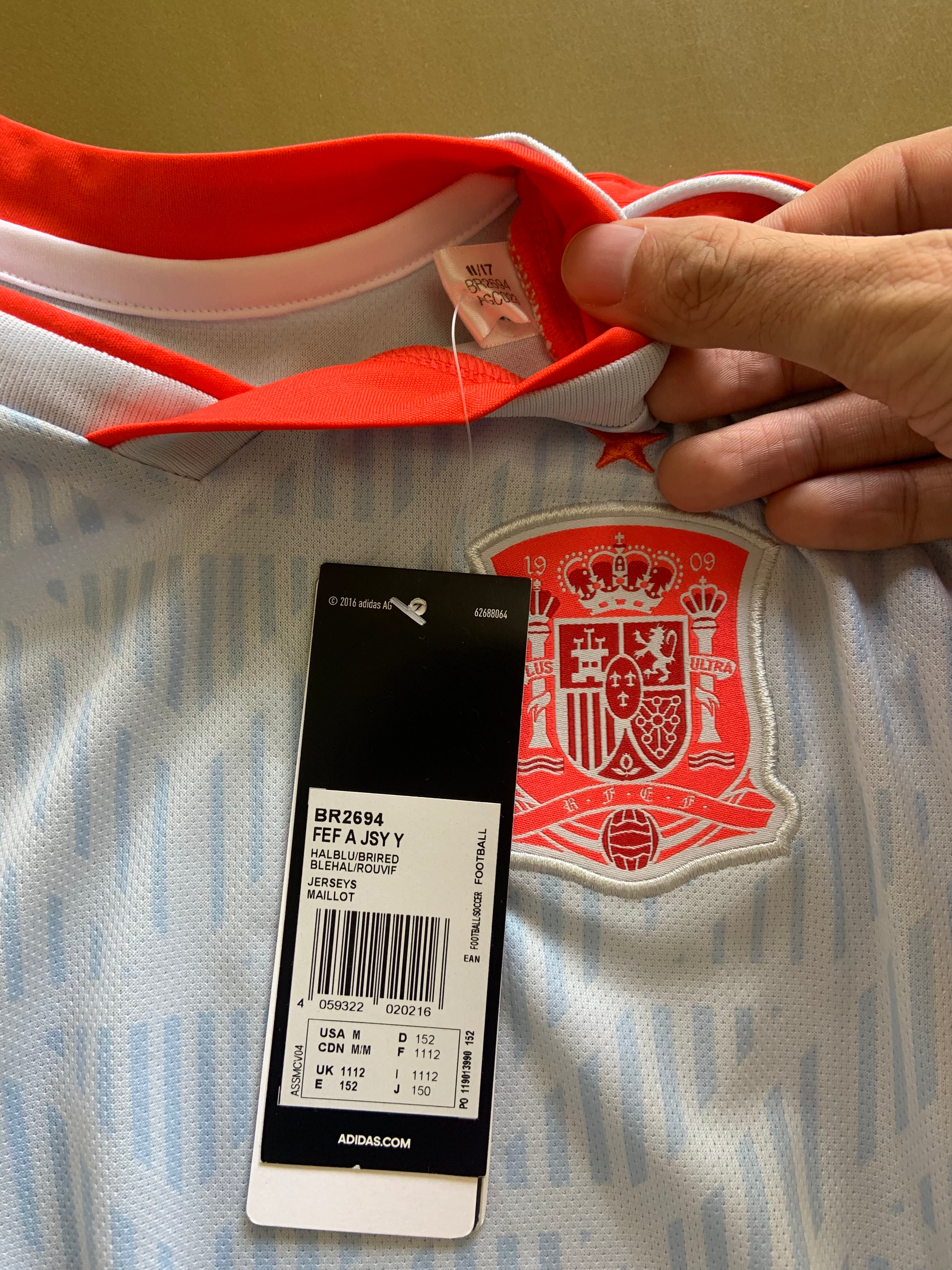 Jersey visitante Selección Nacional de España (PARA NIÑOS)