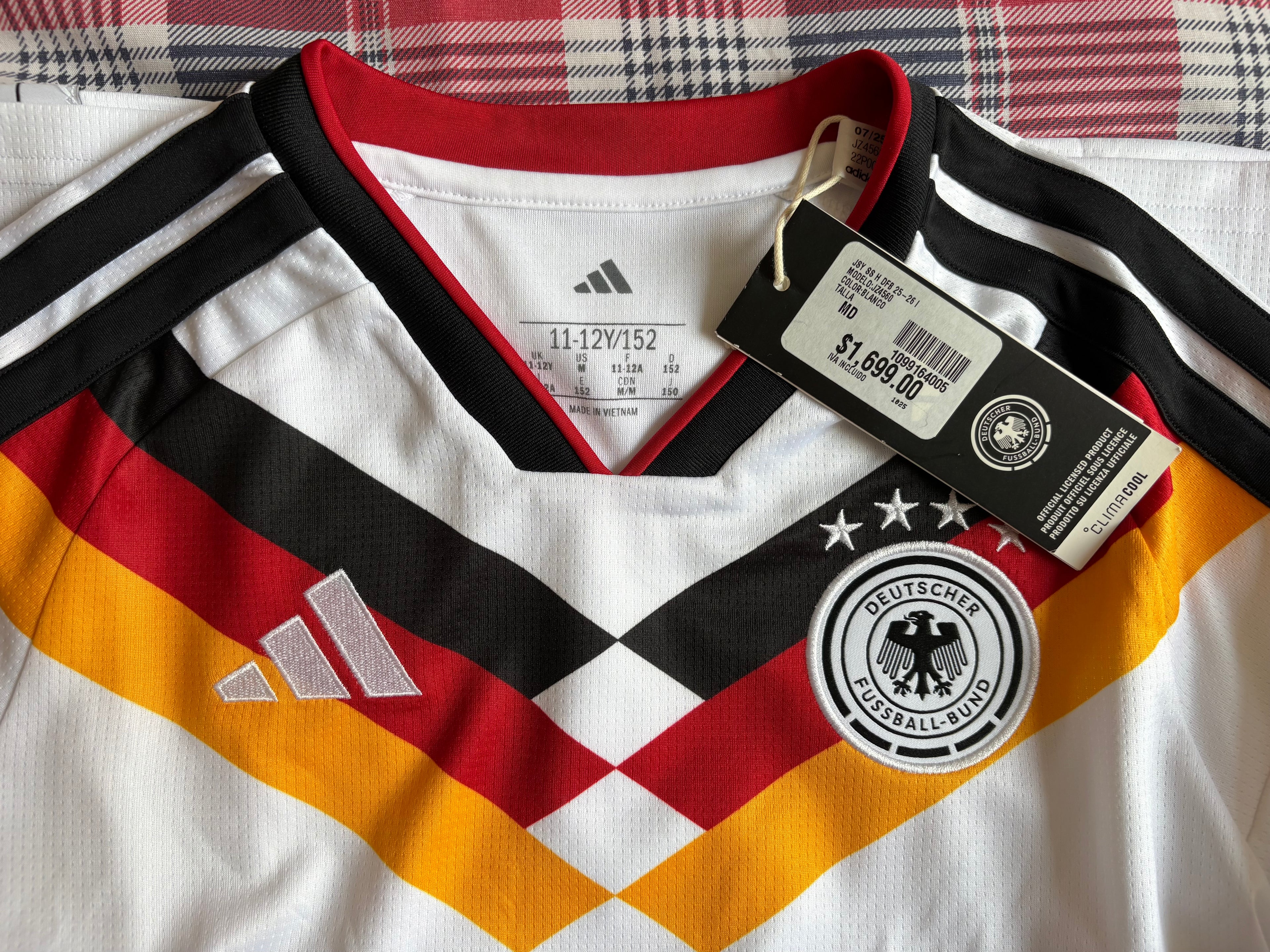 Jersey local Selección Nacional de Alemania (PARA NIÑOS)