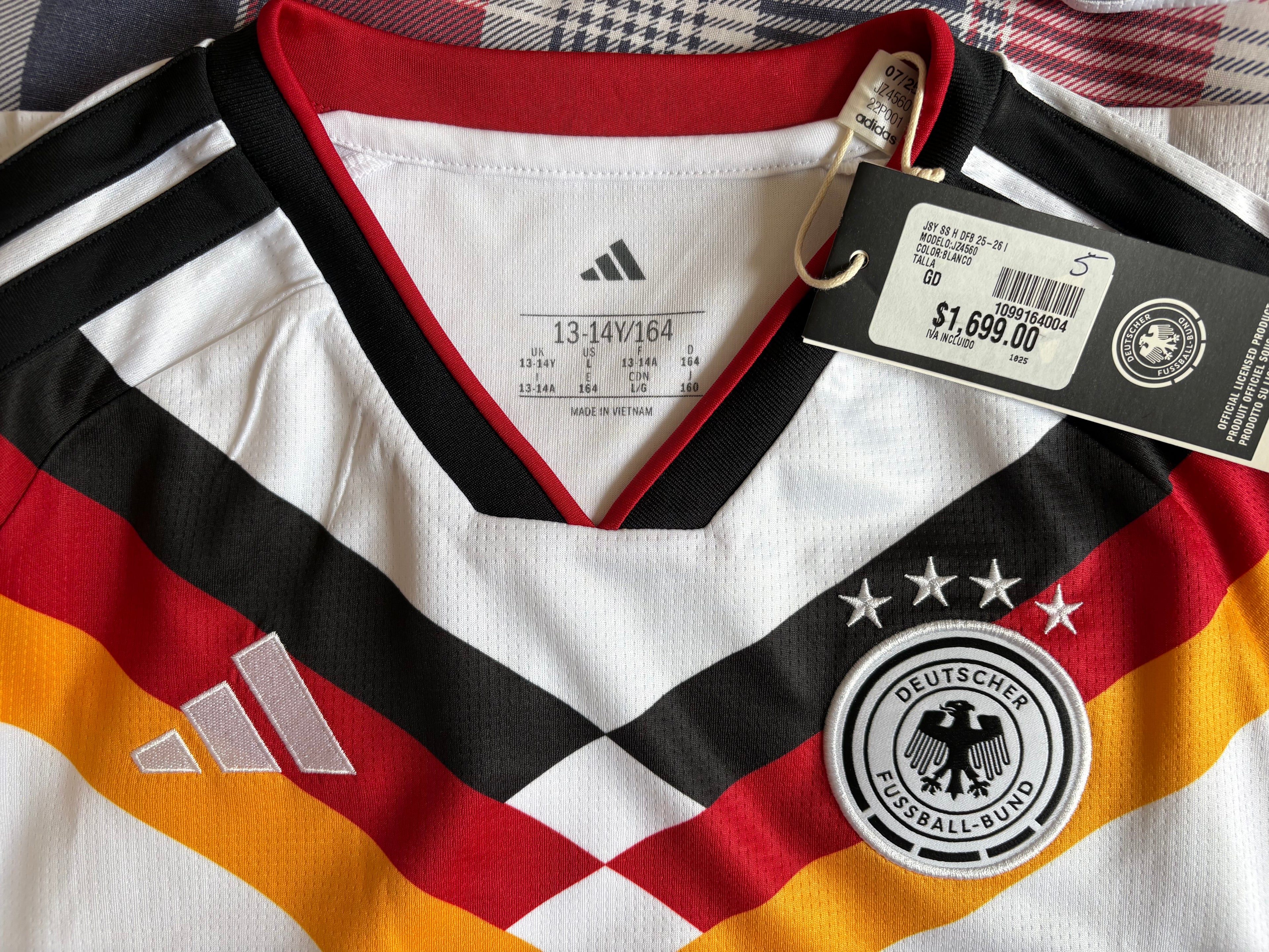 Jersey local Selección Nacional de Alemania (PARA NIÑOS)