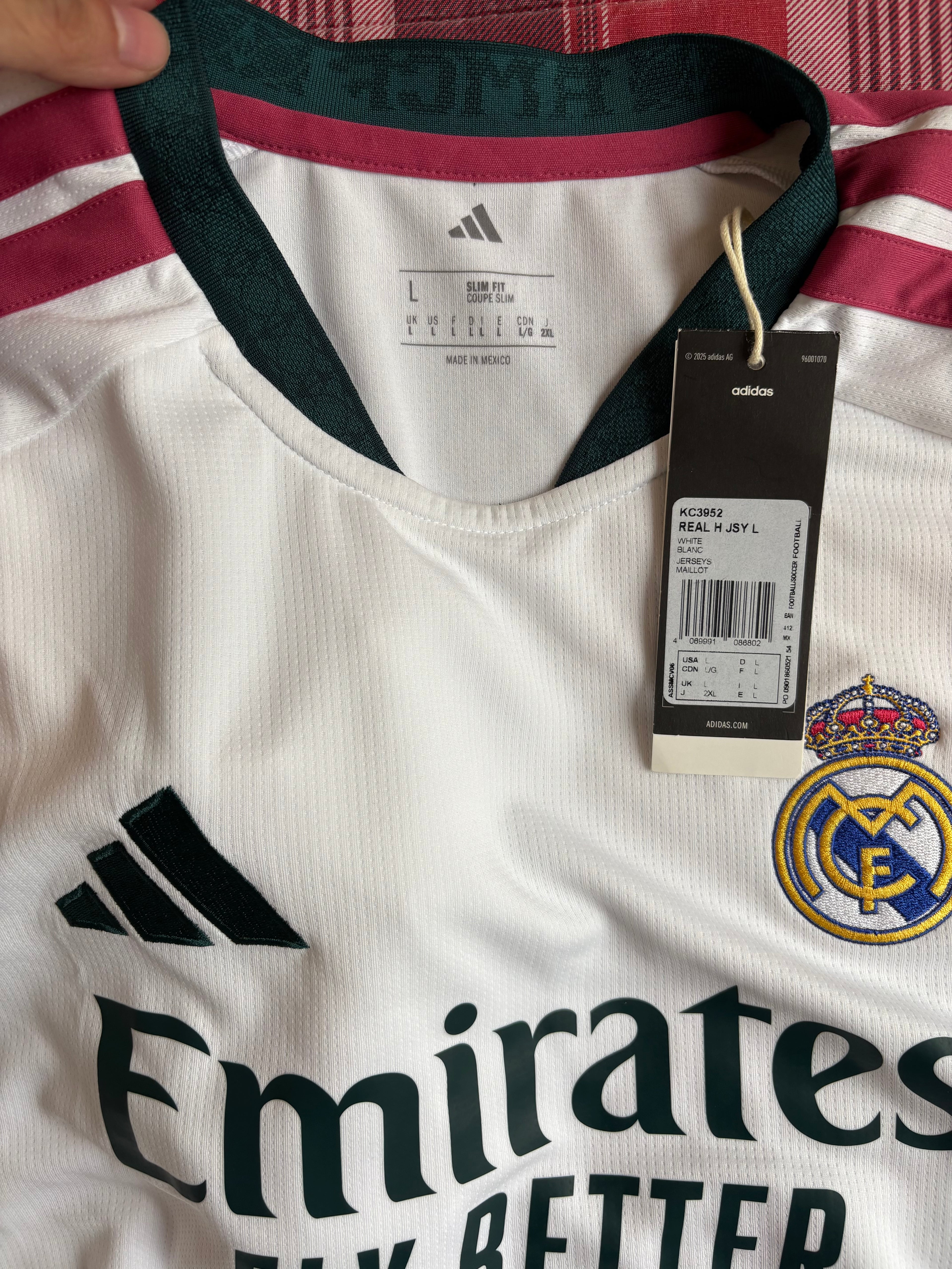 Jersey local Real Madrid 26/27 MANGA LARGA