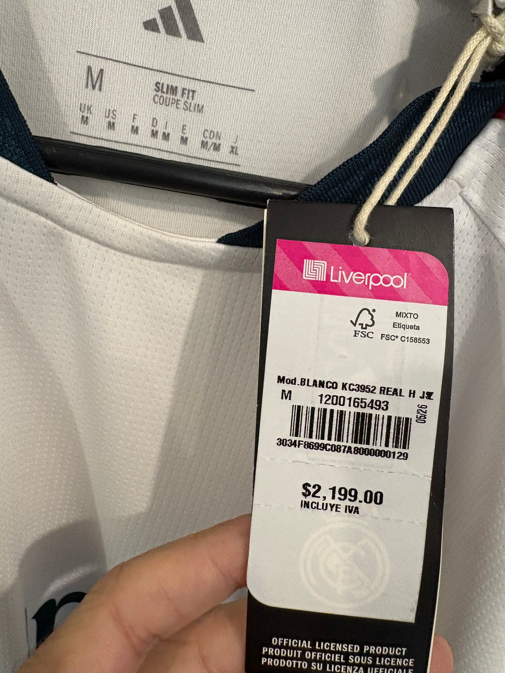 Jersey local Real Madrid 26/27 MANGA LARGA