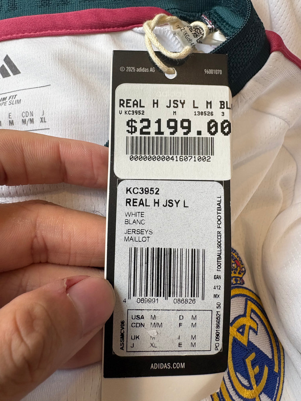 Jersey local Real Madrid 26/27 MANGA LARGA
