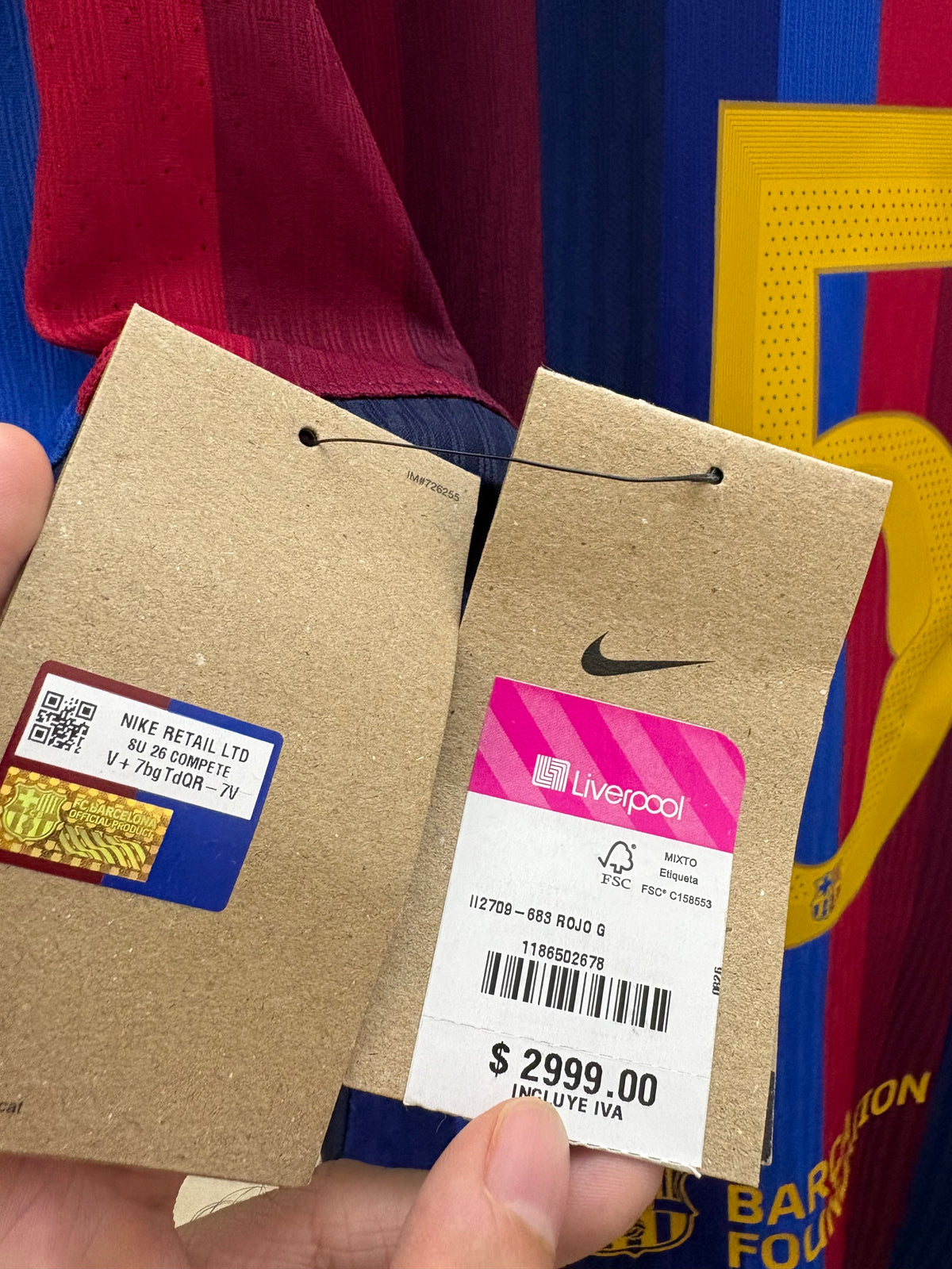 Jersey local FC Barcelona 26/27 CUBARSI CHAMPIONS LEAGUE