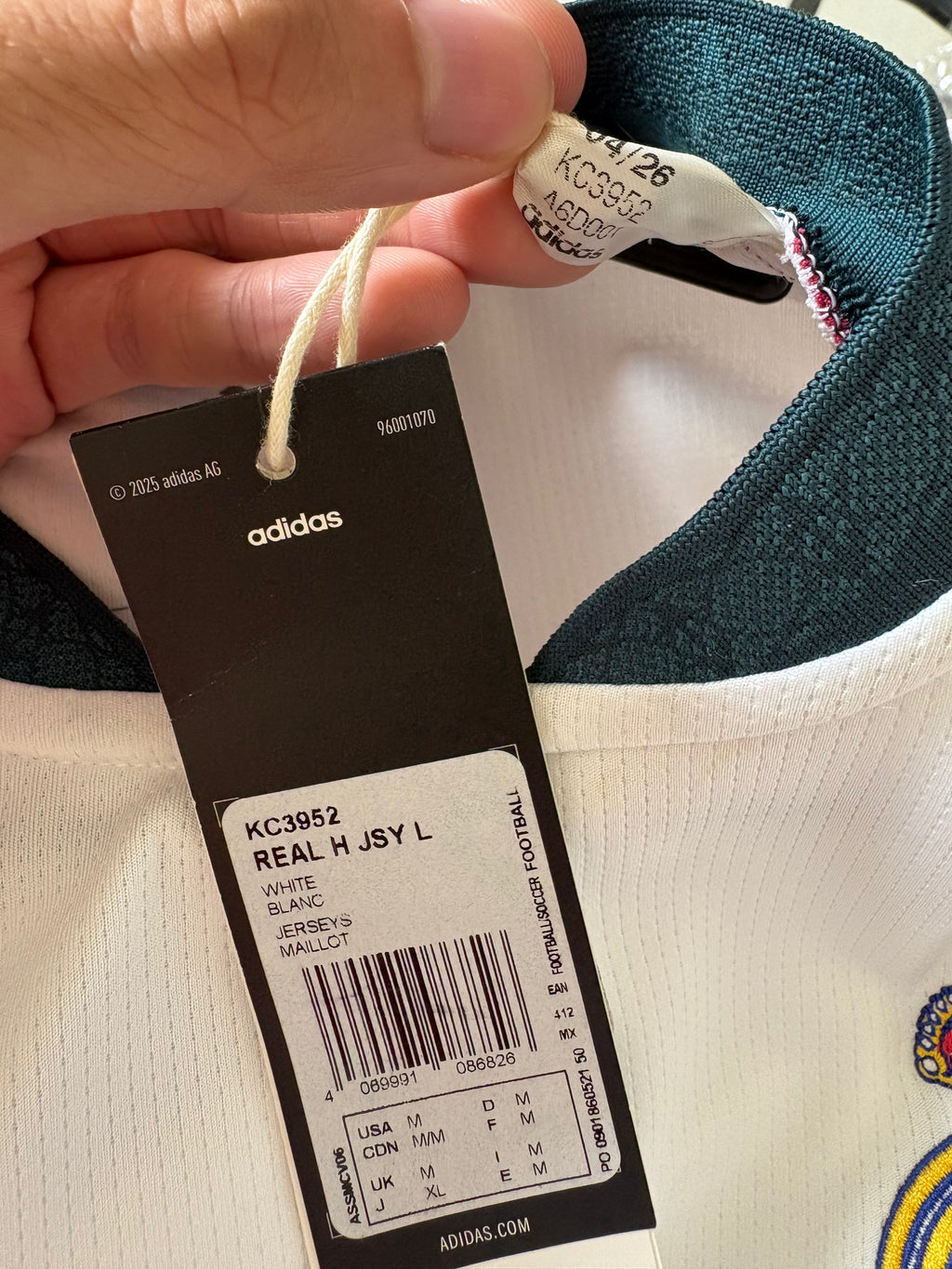Jersey local Real Madrid 26/27 MANGA LARGA