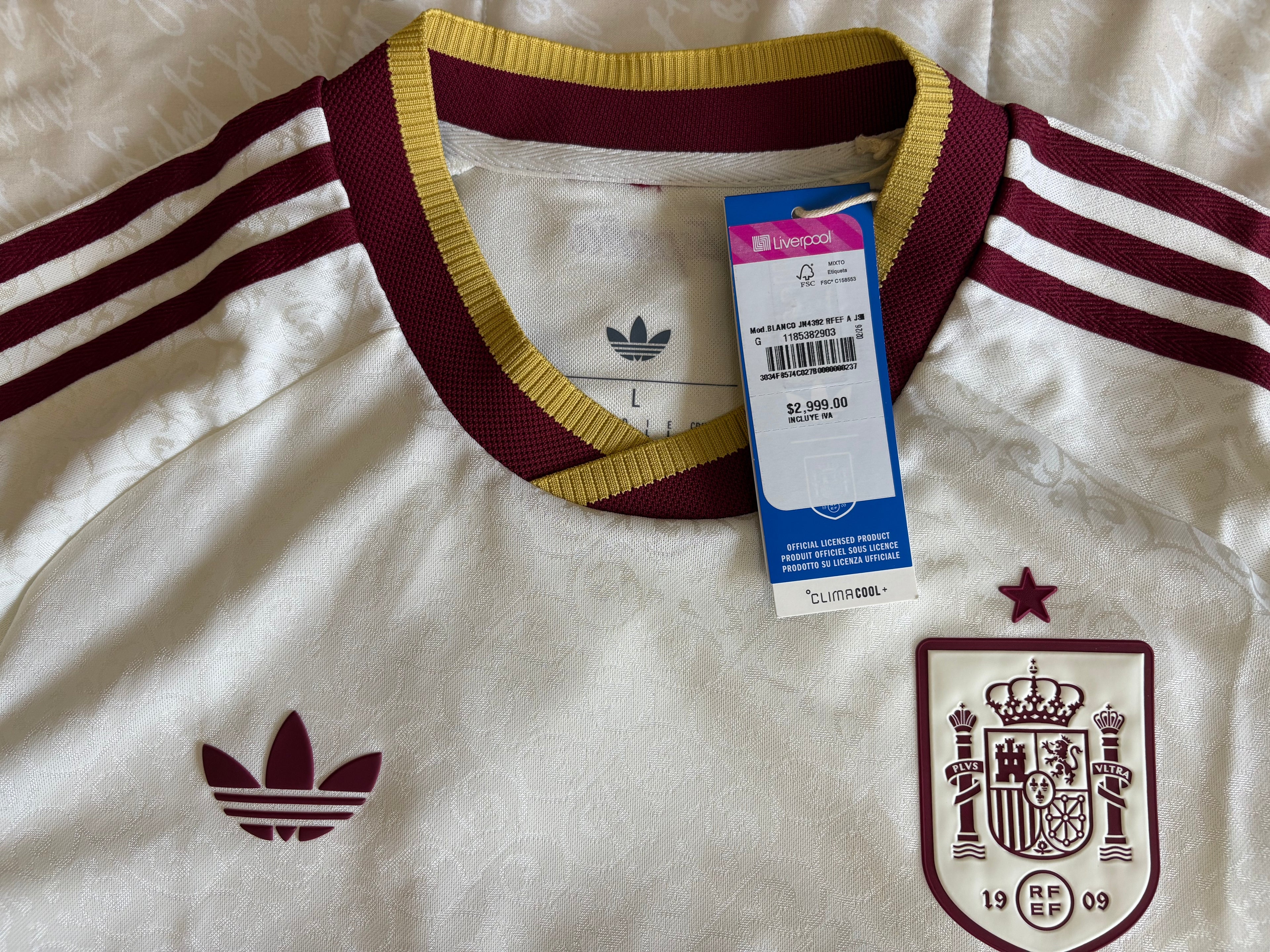 Jersey visitante Selección Nacional de España 2026