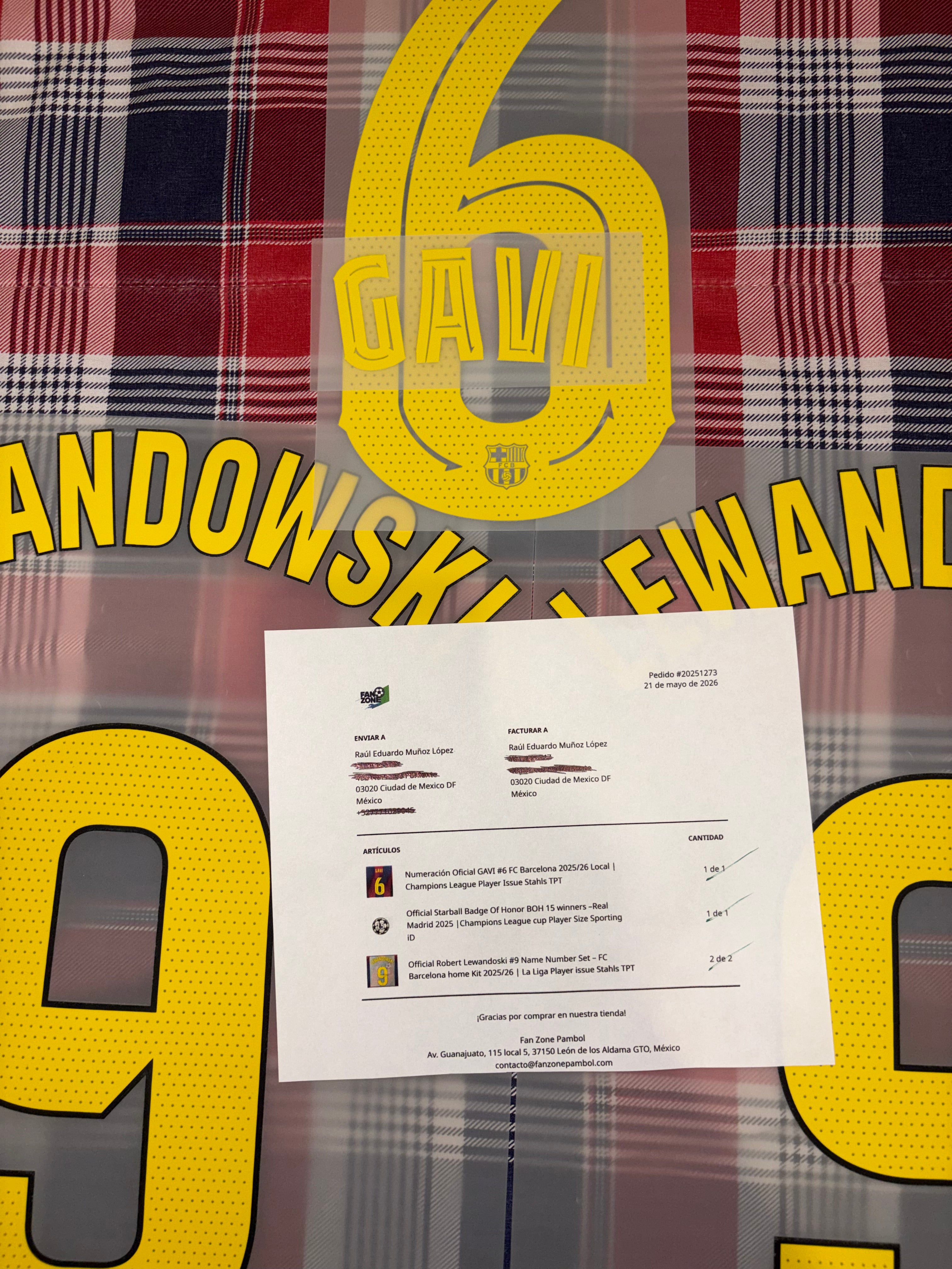 Dorsal original FC Barcelona 25/26  Lewandowski