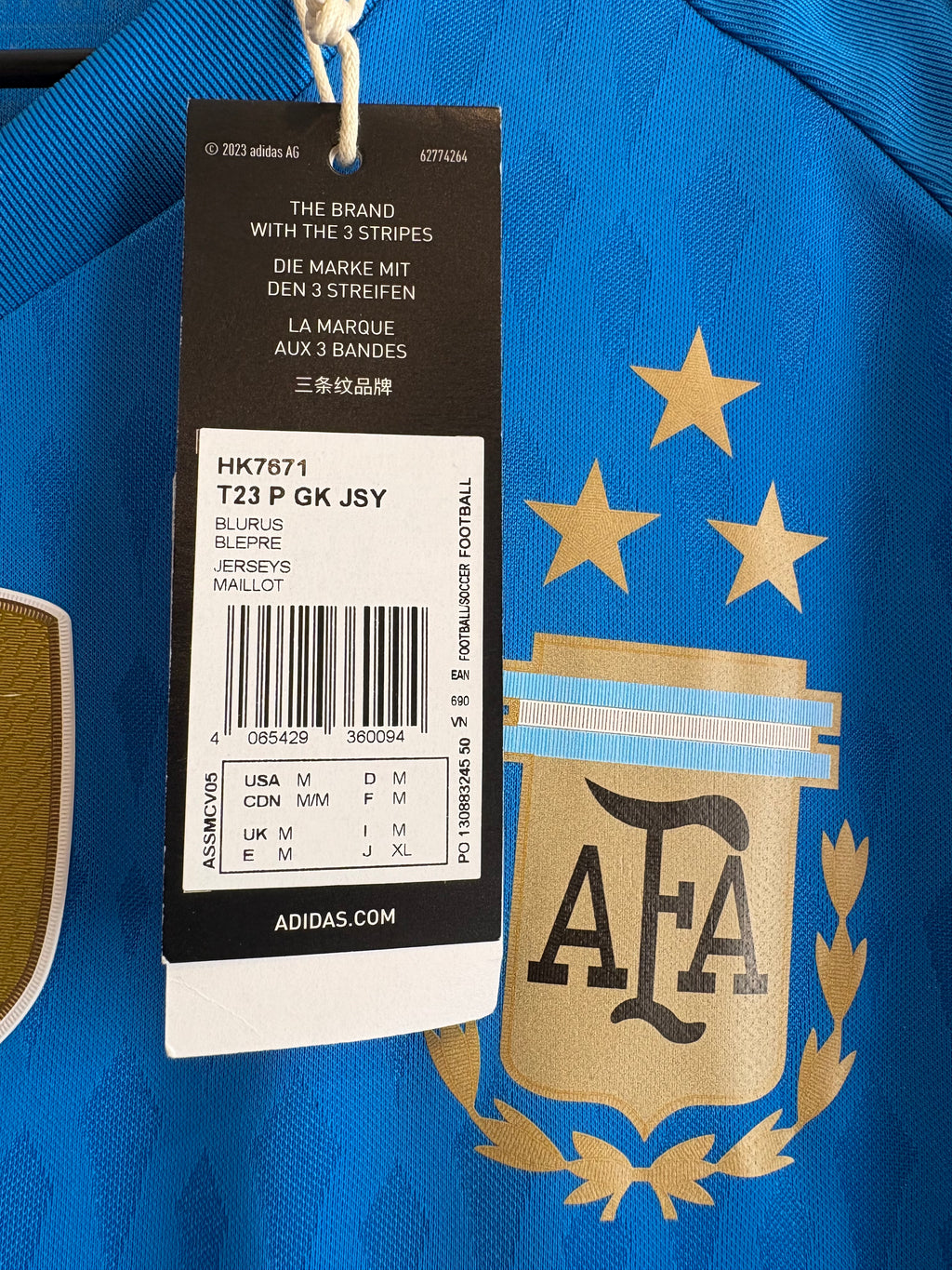 JERSEY DE PORTERO SELECCION NACIONAL DE ARGENTINA DIBU MARTINEZ