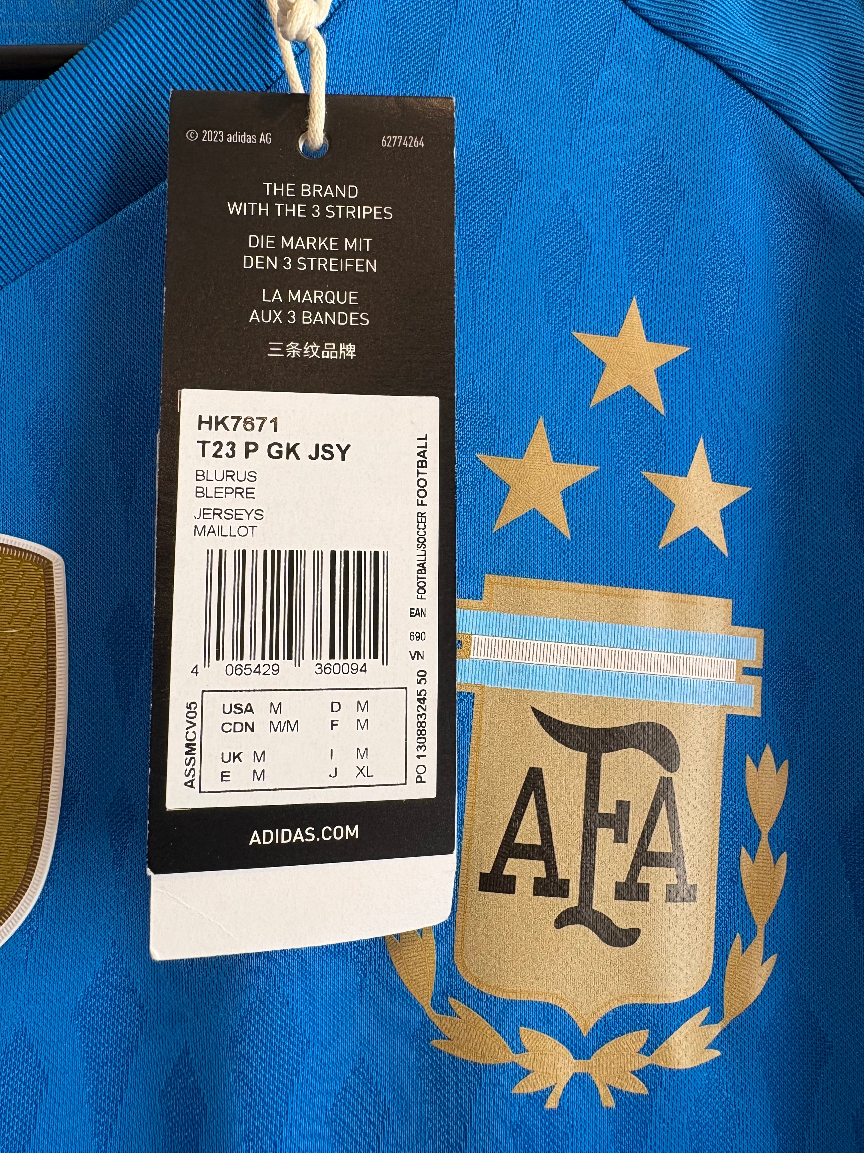 JERSEY DE PORTERO SELECCION NACIONAL DE ARGENTINA DIBU MARTINEZ