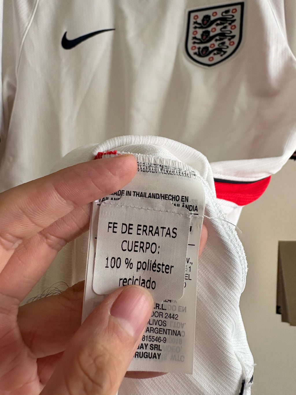 Jersey local Selección Nacional de  Inglaterra 26/27