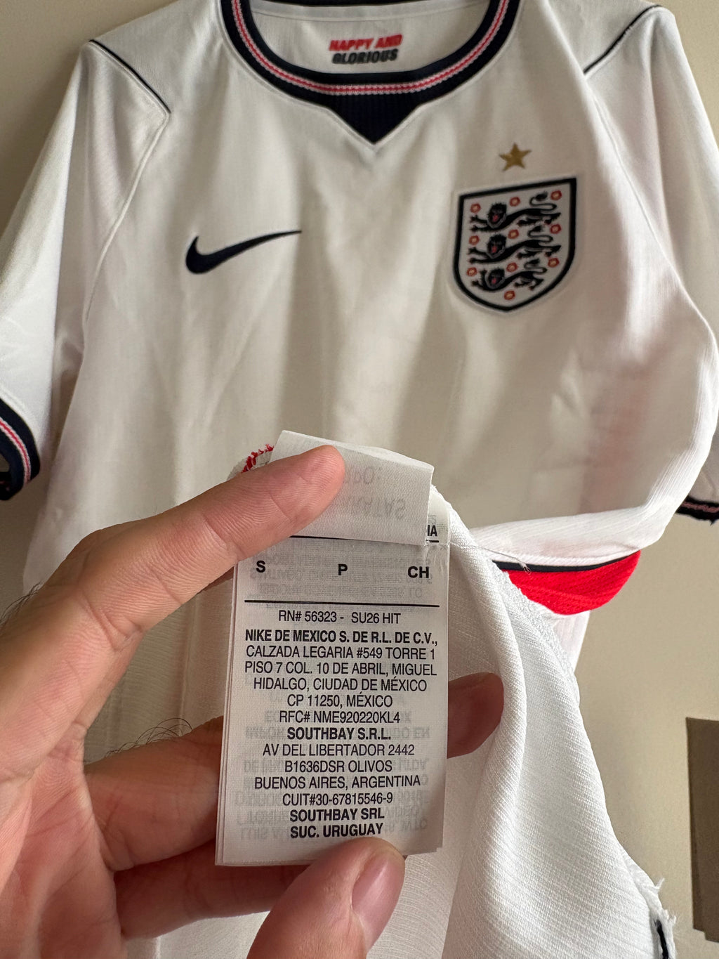 Jersey local Selección Nacional de  Inglaterra 26/27
