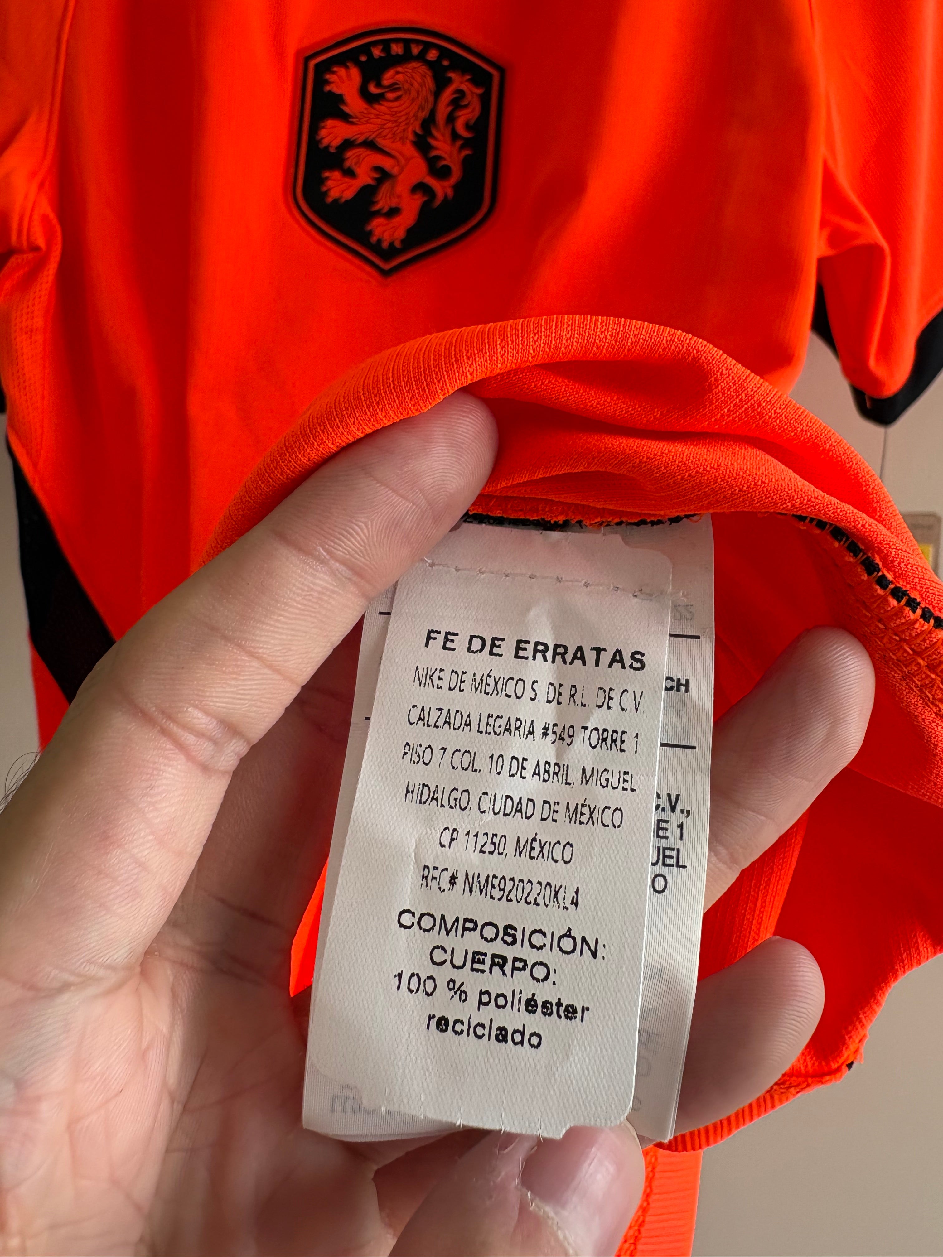 Jersey local Selección Nacional de Países Bajos