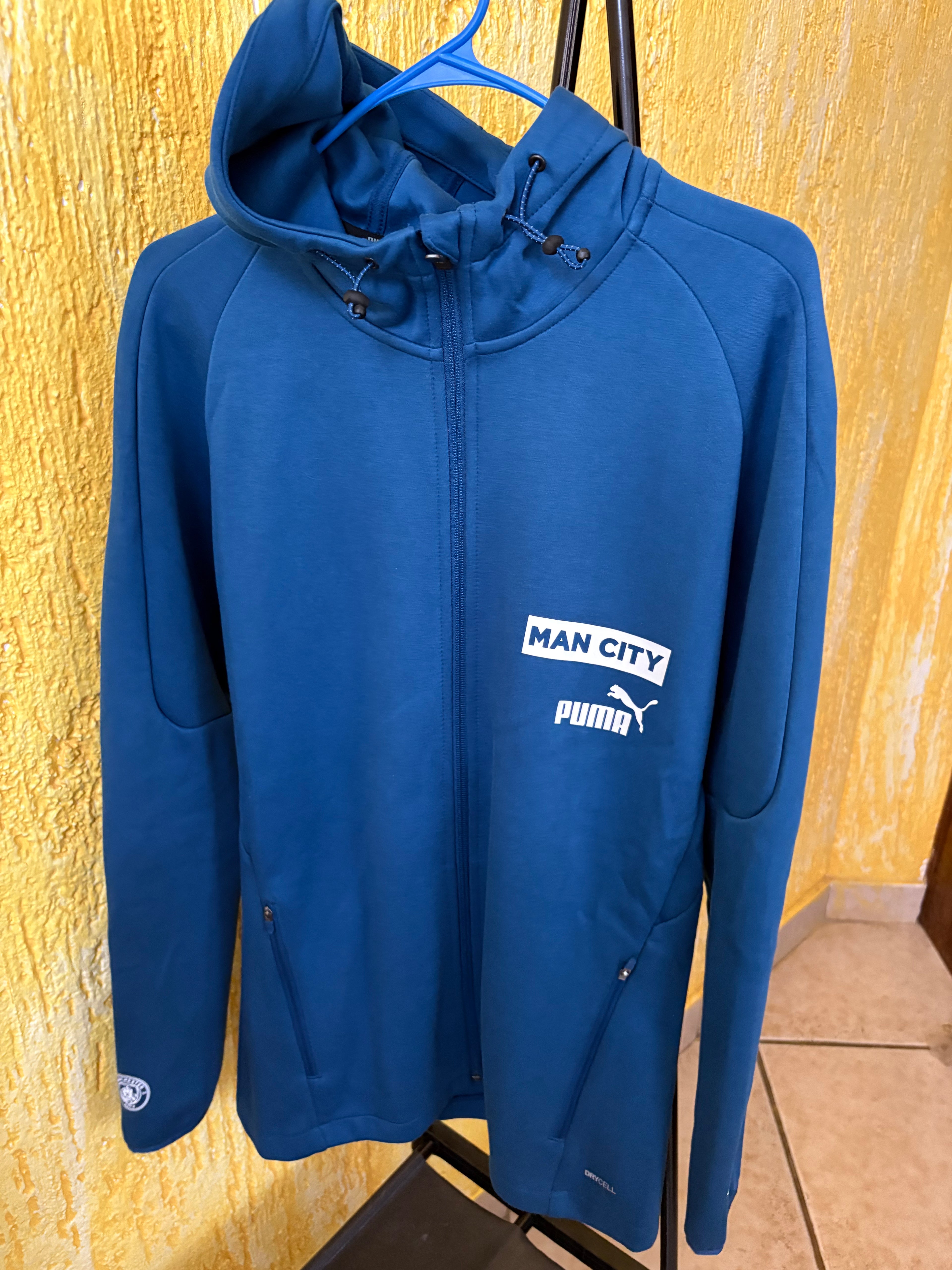 Chamarra con capucha (Hoody) azul Navy Manchester City.