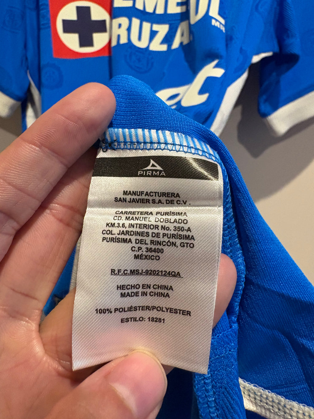 Jersey local Cruz Azul 2026/27