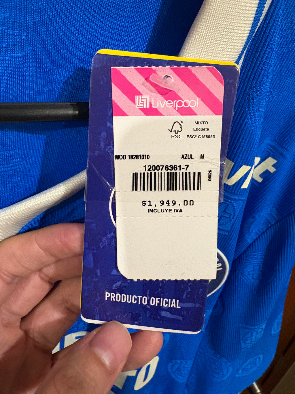 Jersey local Cruz Azul 2026/27
