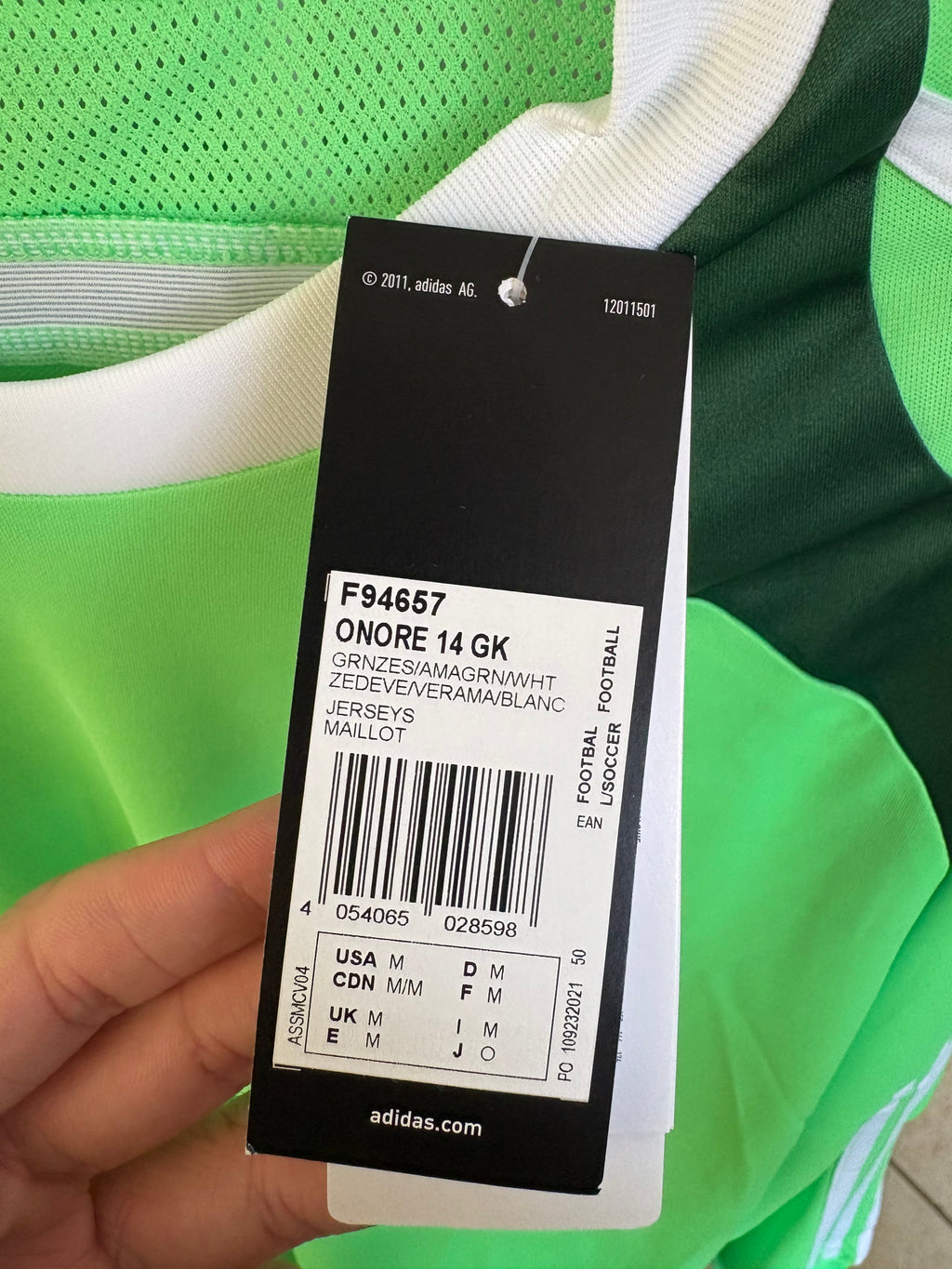 Jersey de Portero Adidas Onore