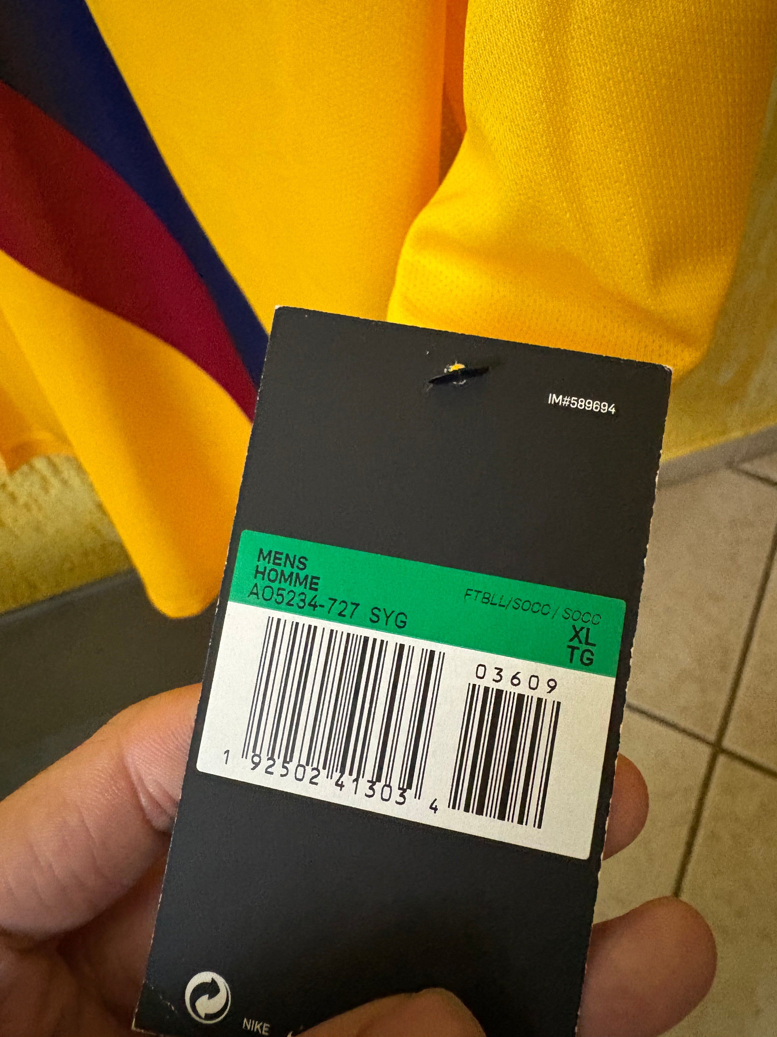 Jersey de utileria visitante Barcelona