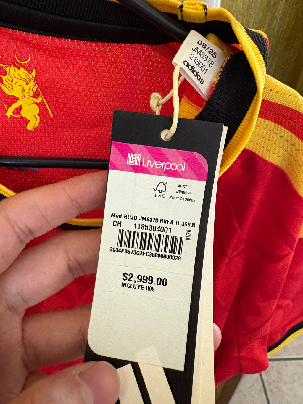 Jersey Local Selección Nacional de Bélgica 2026