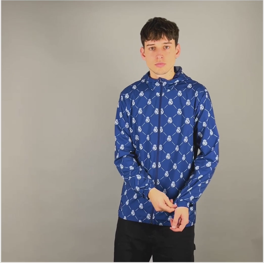 Chamarra estilo rompevientos Real Madrid